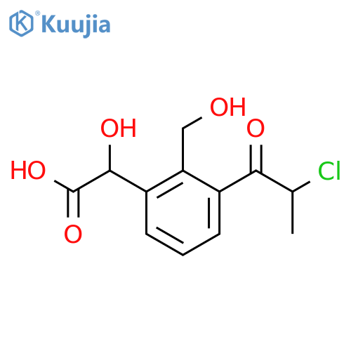 3-(2-Chloropropanoyl)-2-(hydroxymethyl)mandelic acid structure