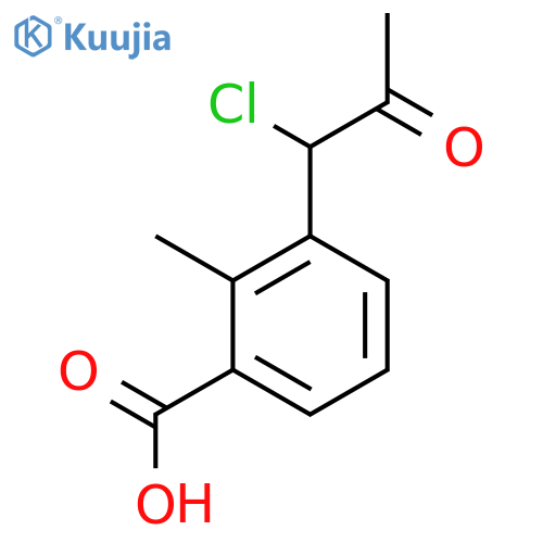 3-(1-Chloro-2-oxopropyl)-2-methylbenzoic acid structure