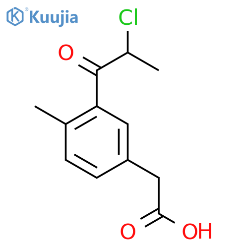 3-(2-Chloropropanoyl)-4-methylphenylacetic acid structure