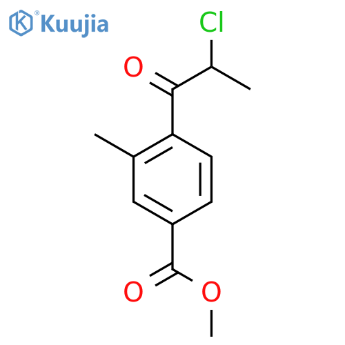 Methyl 4-(2-chloropropanoyl)-3-methylbenzoate structure
