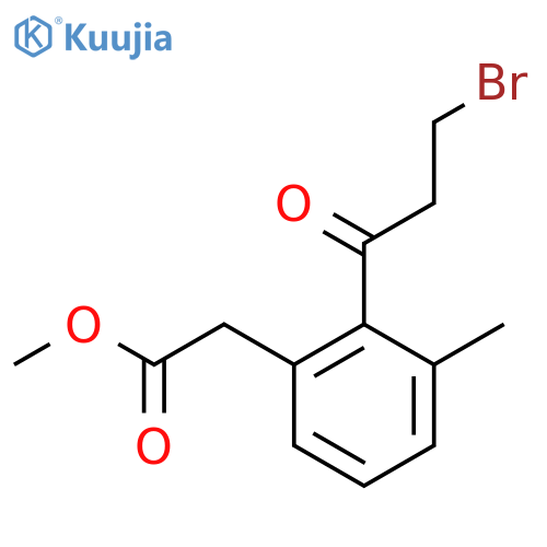 Methyl 2-(3-bromopropanoyl)-3-methylphenylacetate structure