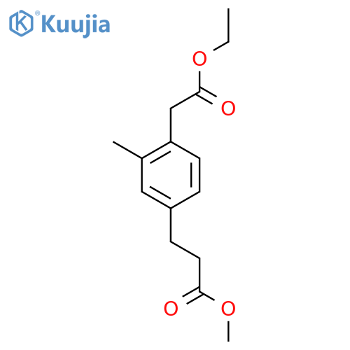 Ethyl 4-(3-methoxy-3-oxopropyl)-2-methylphenylacetate structure