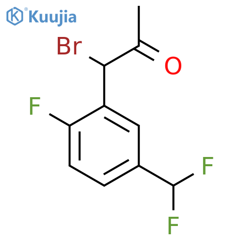 1-Bromo-1-(5-(difluoromethyl)-2-fluorophenyl)propan-2-one structure