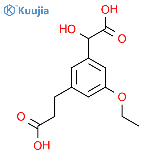 3-(2-Carboxyethyl)-5-ethoxymandelic acid structure