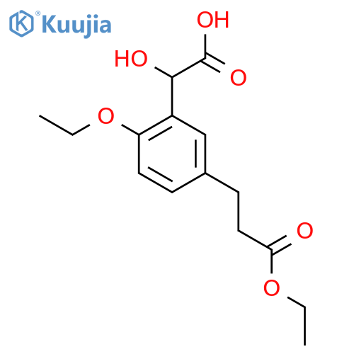 2-Ethoxy-5-(3-ethoxy-3-oxopropyl)mandelic acid structure