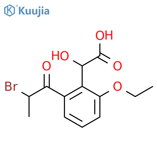 2-(2-Bromopropanoyl)-6-ethoxymandelic acid structure