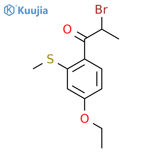 2-Bromo-1-(4-ethoxy-2-(methylthio)phenyl)propan-1-one structure