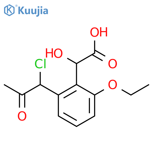 2-(1-Chloro-2-oxopropyl)-6-ethoxymandelic acid structure