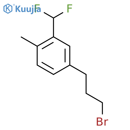 4-(3-Bromopropyl)-2-(difluoromethyl)toluene structure