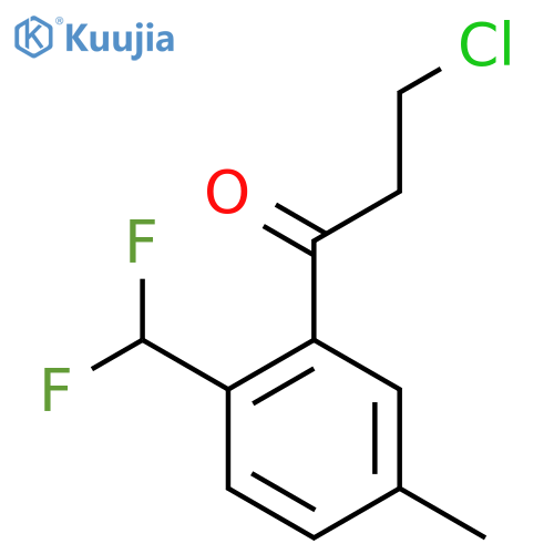 3-Chloro-1-(2-(difluoromethyl)-5-methylphenyl)propan-1-one structure
