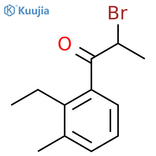 2-Bromo-1-(2-ethyl-3-methylphenyl)propan-1-one structure
