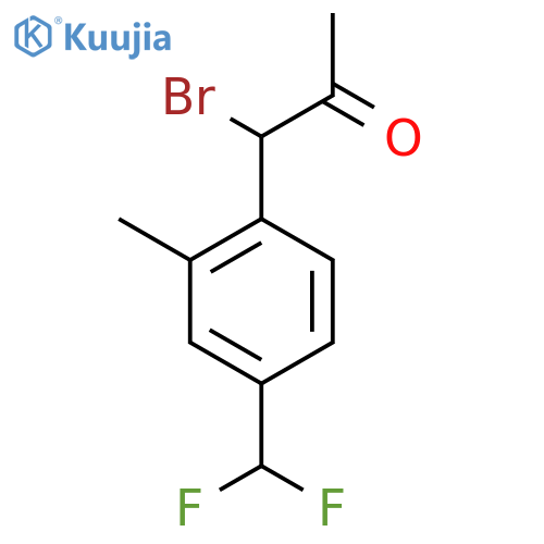 1-Bromo-1-(4-(difluoromethyl)-2-methylphenyl)propan-2-one structure