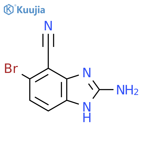 2-Amino-6-bromo-7-cyano-1H-benzimidazole structure