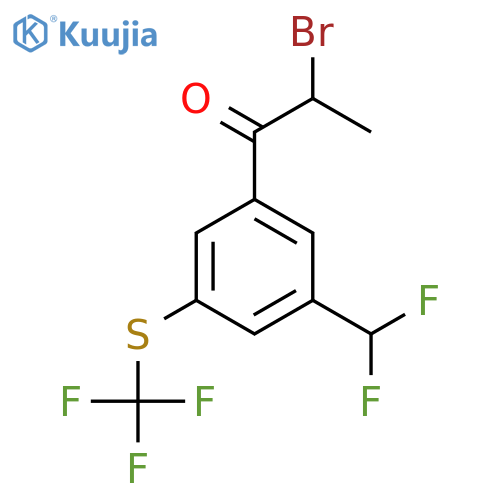 2-Bromo-1-(3-(difluoromethyl)-5-(trifluoromethylthio)phenyl)propan-1-one structure