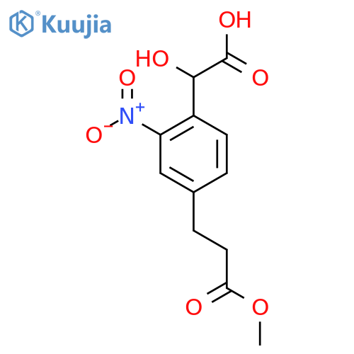 4-(3-Methoxy-3-oxopropyl)-2-nitromandelic acid structure