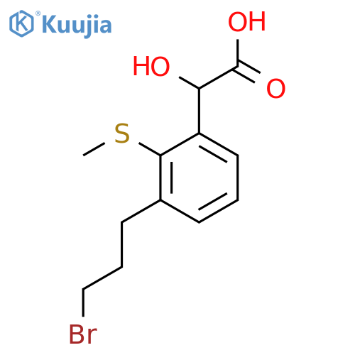 3-(3-Bromopropyl)-2-(methylthio)mandelic acid structure