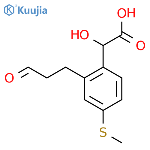 4-(Methylthio)-2-(3-oxopropyl)mandelic acid structure