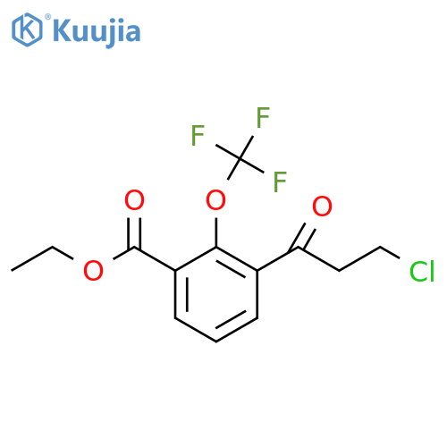 Ethyl 3-(3-chloropropanoyl)-2-(trifluoromethoxy)benzoate structure