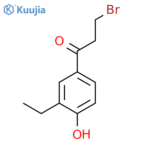 3-Bromo-1-(3-ethyl-4-hydroxyphenyl)propan-1-one structure