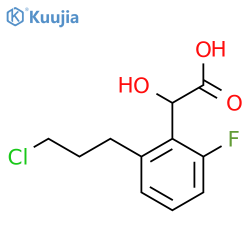 2-(3-Chloropropyl)-6-fluoromandelic acid structure