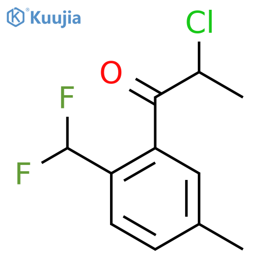 2-Chloro-1-(2-(difluoromethyl)-5-methylphenyl)propan-1-one structure