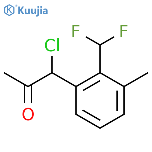 1-Chloro-1-(2-(difluoromethyl)-3-methylphenyl)propan-2-one structure
