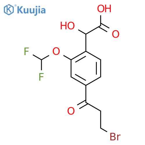 4-(3-Bromopropanoyl)-2-(difluoromethoxy)mandelic acid structure
