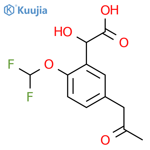 2-(Difluoromethoxy)-5-(2-oxopropyl)mandelic acid structure