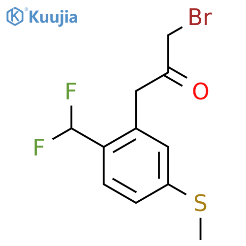 3-Bromo-1-(2-(difluoromethyl)-5-(methylthio)phenyl)propan-2-one structure
