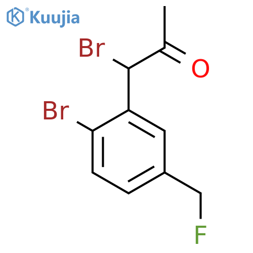 1-Bromo-1-(2-bromo-5-(fluoromethyl)phenyl)propan-2-one structure