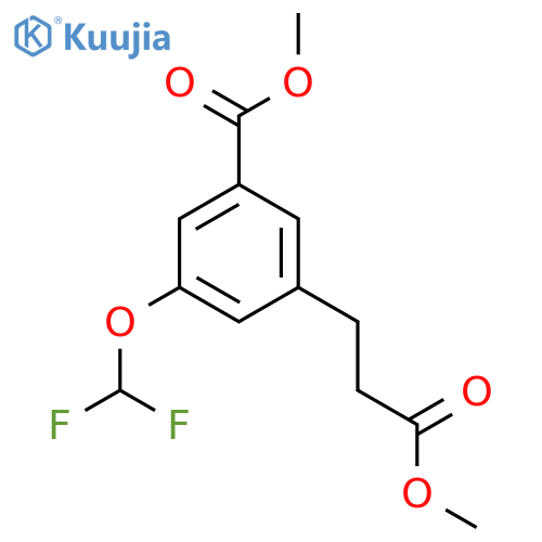 Methyl 3-(difluoromethoxy)-5-(3-methoxy-3-oxopropyl)benzoate structure