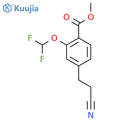 Methyl 4-(2-cyanoethyl)-2-(difluoromethoxy)benzoate structure