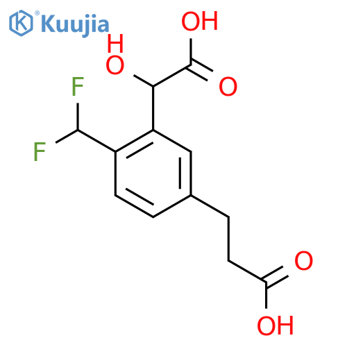 5-(2-Carboxyethyl)-2-(difluoromethyl)mandelic acid structure