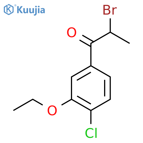 2-Bromo-1-(4-chloro-3-ethoxyphenyl)propan-1-one structure