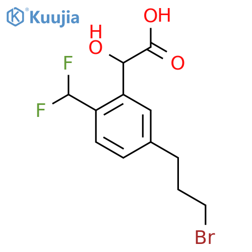 5-(3-Bromopropyl)-2-(difluoromethyl)mandelic acid structure