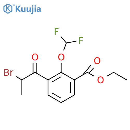 Ethyl 3-(2-bromopropanoyl)-2-(difluoromethoxy)benzoate structure