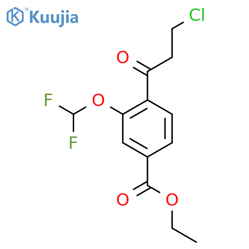 Ethyl 4-(3-chloropropanoyl)-3-(difluoromethoxy)benzoate structure