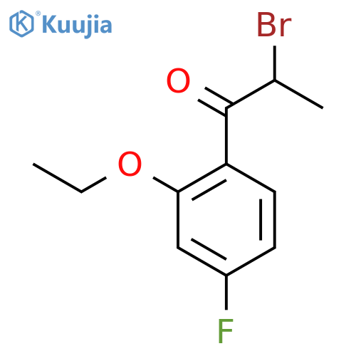 2-Bromo-1-(2-ethoxy-4-fluorophenyl)propan-1-one structure