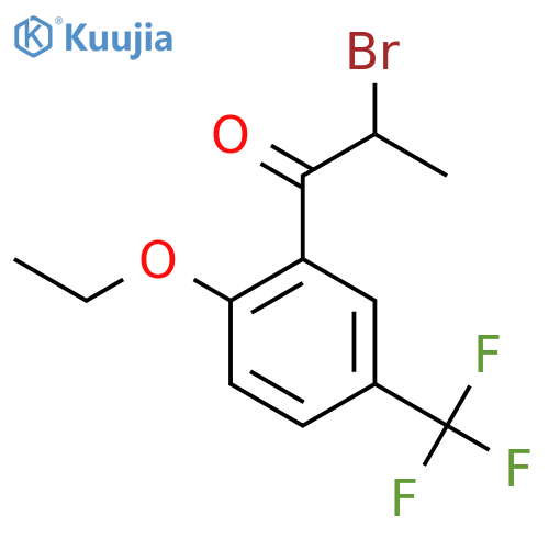 2-Bromo-1-(2-ethoxy-5-(trifluoromethyl)phenyl)propan-1-one structure