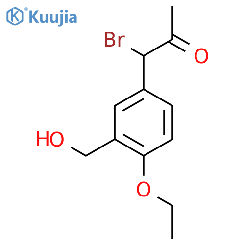 1-Bromo-1-(4-ethoxy-3-(hydroxymethyl)phenyl)propan-2-one structure