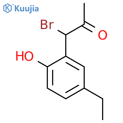 1-Bromo-1-(5-ethyl-2-hydroxyphenyl)propan-2-one structure