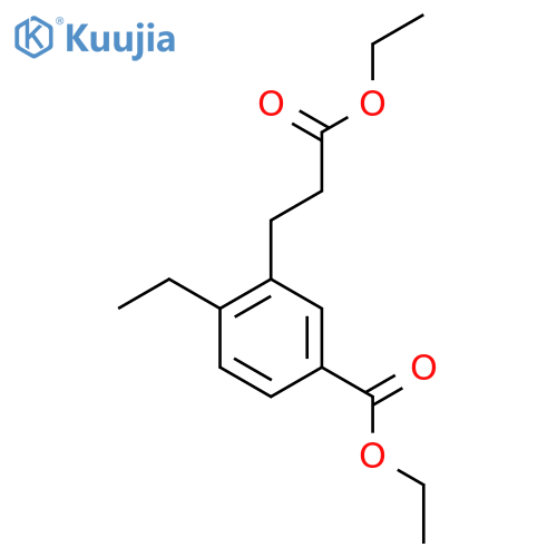 Ethyl 3-(3-ethoxy-3-oxopropyl)-4-ethylbenzoate structure