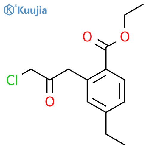 Ethyl 2-(3-chloro-2-oxopropyl)-4-ethylbenzoate structure