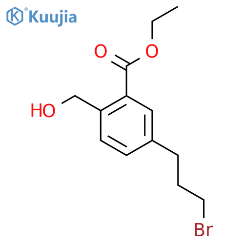 Ethyl 5-(3-bromopropyl)-2-(hydroxymethyl)benzoate structure