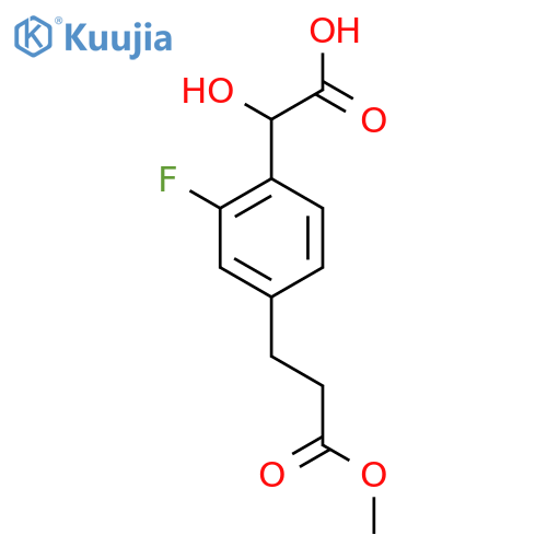 2-Fluoro-4-(3-methoxy-3-oxopropyl)mandelic acid structure