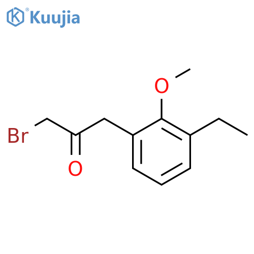 1-Bromo-3-(3-ethyl-2-methoxyphenyl)propan-2-one structure
