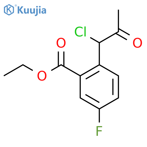 Ethyl 2-(1-chloro-2-oxopropyl)-5-fluorobenzoate structure