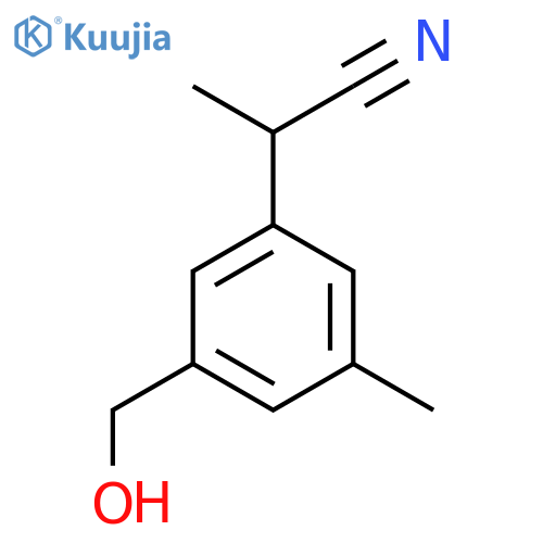 3-(Hydroxymethyl)-5-methylphenylpropanenitrile structure
