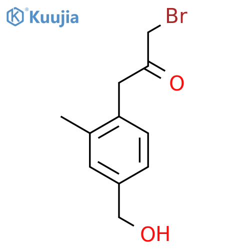 4-(3-Bromo-2-oxopropyl)-3-methylbenzyl alcohol structure