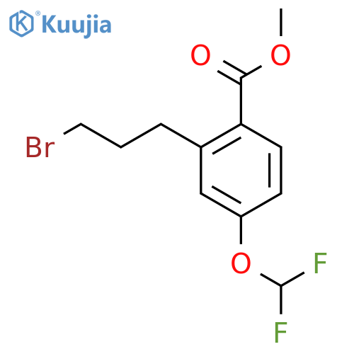 Methyl 2-(3-bromopropyl)-4-(difluoromethoxy)benzoate structure